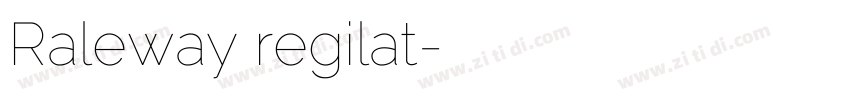 Raleway regilat字体转换